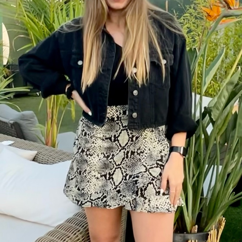 Snake Print Skirt